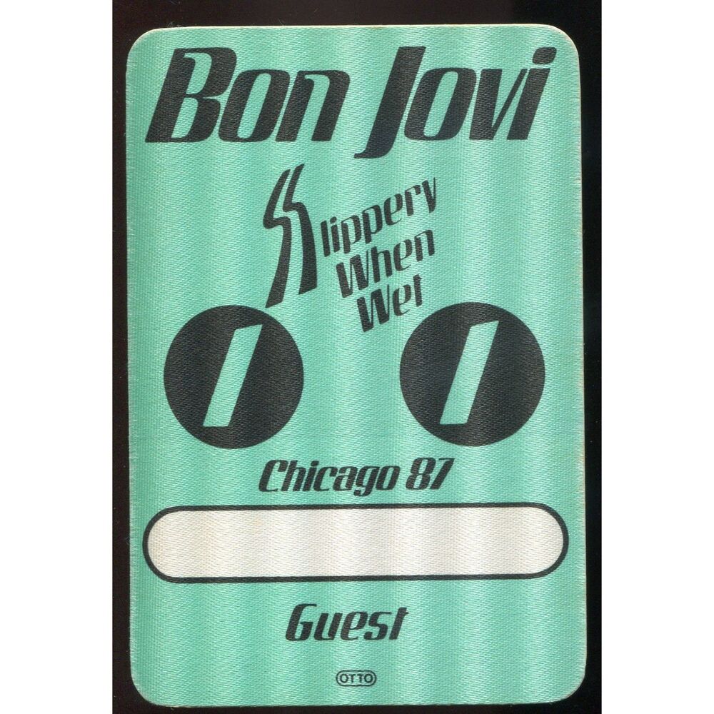 Vintage 1987 Bon Jovi Backstage Pass Guest Chicago IL